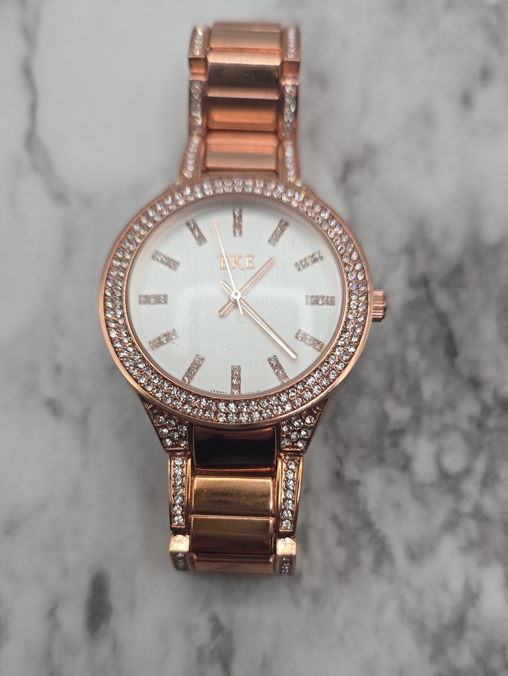 BKE Rose Gold Crystal Accent Women's Bracelet Watch